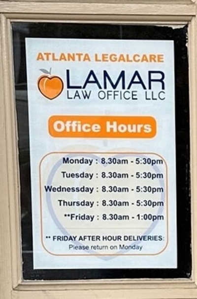 Business Hours Signage & Store Hours Graphics Photo